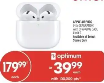 Shoppers Drug Mart Apple airpods (4th generation) offer