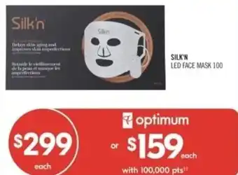 Shoppers Drug Mart Silk'n led face mask 100 offer