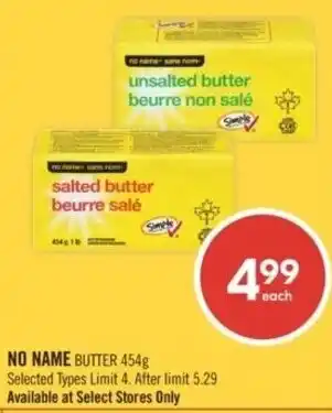 Shoppers Drug Mart No name butter offer