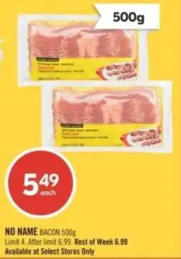 Shoppers Drug Mart No name bacon offer