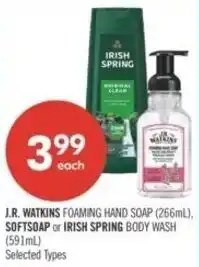 Shoppers Drug Mart J.r. watkins foaming hand soap offer