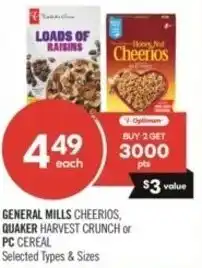 Shoppers Drug Mart General mills cheerios or quaker and pc offer