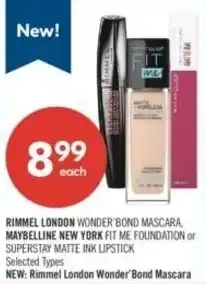 Shoppers Drug Mart Rimmel london and Maybelline New York offer