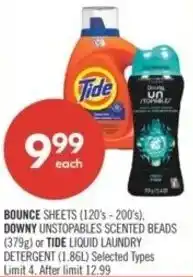 Shoppers Drug Mart Bounce sheets and downy offer