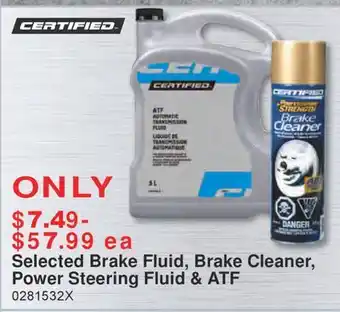 PartSource Selected Brake Fluid, Brake Cleaner, Power Steering Fluid & ATF offer