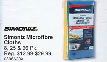 PartSource Simoniz Microfibre Cloths offer