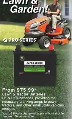 PartSource Lawn & Tractor Batteries offer