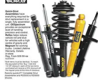 PartSource Monroe Quick-Strut Assemblies offer