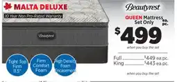 Surplus Furniture Malta Deluxe Queen Mattress Set offer