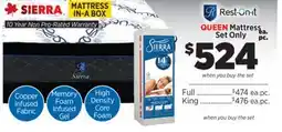 Surplus Furniture Sierra Queen Mattress Set offer