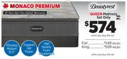 Surplus Furniture Monaco Premium Queen Mattress Set offer