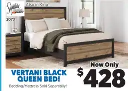 Surplus Furniture Vertani Black Queen Bed offer