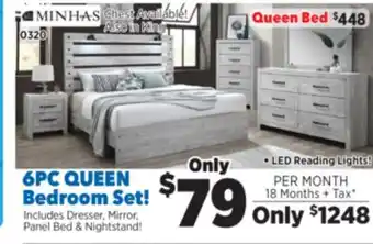 Surplus Furniture Derby White 6-Piece Queen Bedroom Set offer