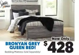 Surplus Furniture Bronyan Gray Queen Bed offer