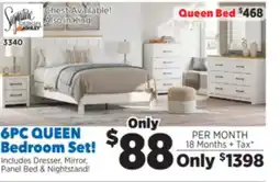 Surplus Furniture Linnocreek White 6-Piece Queen Bedroom Set offer