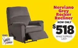 Surplus Furniture Nerviano Grey Rocker Recliner offer