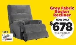 Surplus Furniture Man Fort Graphite Rocker Recliner offer