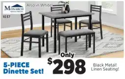 Surplus Furniture Grey/Black 5Pc Dinette Set offer