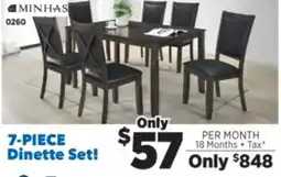 Surplus Furniture Bristol Grey 7Pc Dinette Set offer