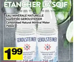 Supermarché PA EAU MINÉRALE NATURELLE GAZÉIFIÉE GEROLSTEINER offer