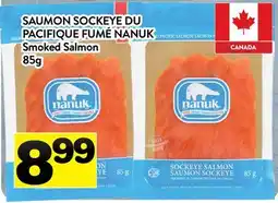 Supermarché PA SAUMON SOCKEYE DU PACIFIQUE FUMÉ NANUK | SMOKED SALMON offer