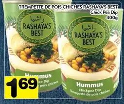 Supermarché PA TREMPETTE DE POIS CHICHES RASHAYA'S BEST | CHICK PEA DIP offer