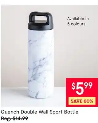 Kitchen Stuff Plus Quench Double Wall Sport Bottle offer