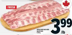 Metro Fresh pork back ribs value pack offer