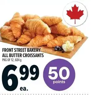 Metro Front street bakery all butter croissants offer