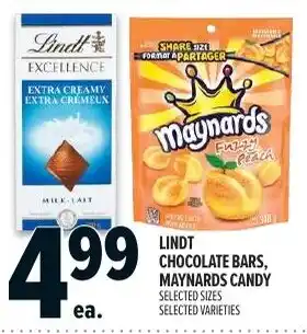 Metro Lindt chocolate bars, maynards candy offer