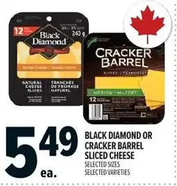 Metro Black diamond or cracker barrel sliced cheese offer