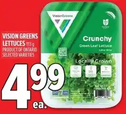 Metro Vision greens lettuces offer