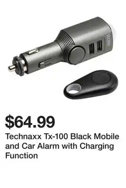 Newegg Technaxx Tx-100 Black Mobile and Car Alarm with Charging Function offer