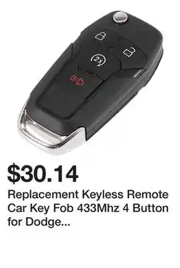 Newegg Replacement Keyless Remote Car Key Fob 433Mhz 4 Button for Dodge Dart 13-16 offer