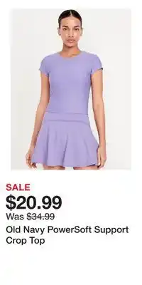 Old Navy Old Navy PowerSoft Support Crop Top offer