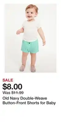 Old Navy Old Navy Double-Weave Button-Front Shorts for Baby offer