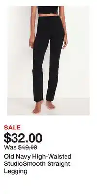 Old Navy Old Navy High-Waisted StudioSmooth Straight Legging offer