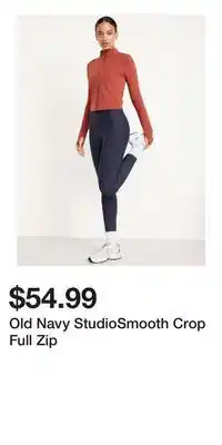 Old Navy Old Navy StudioSmooth Crop Full Zip offer