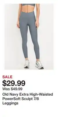 Old Navy Old Navy Extra High-Waisted PowerSoft Sculpt 7/8 Leggings offer