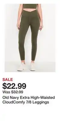 Old Navy Old Navy Extra High-Waisted CloudComfy 7/8 Leggings offer