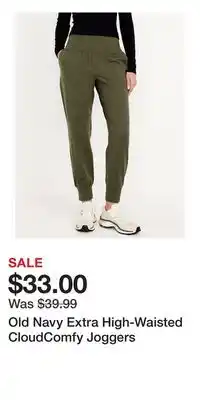 Old Navy Old Navy Extra High-Waisted CloudComfy Joggers offer