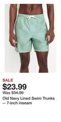 Old Navy Old Navy Lined Swim Trunks -- 7-inch inseam offer