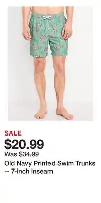 Old Navy Old Navy Printed Swim Trunks -- 7-inch inseam offer