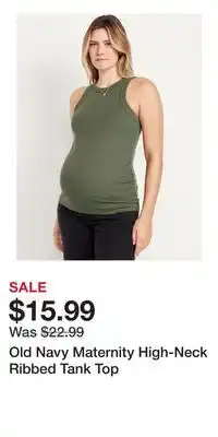 Old Navy Old Navy Maternity High-Neck Ribbed Tank Top offer