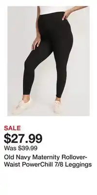 Old Navy Old Navy Maternity Rollover-Waist PowerChill 7/8 Leggings offer