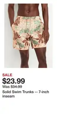 Old Navy Solid Swim Trunks -- 7-inch inseam offer