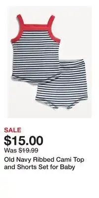 Old Navy Old Navy Ribbed Cami Top and Shorts Set for Baby offer