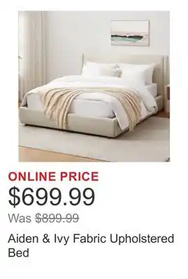 Costco Aiden & Ivy Fabric Upholstered Bed offer