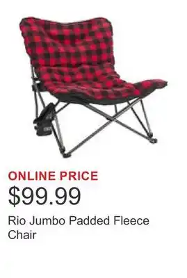 Costco Rio Jumbo Padded Fleece Chair offer