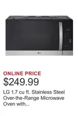 Costco LG 1.7 cu ft. Stainless Steel Over-the-Range Microwave Oven with EasyClean Interior offer